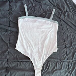 NWT. Lulu's White and Mint Strappy Top